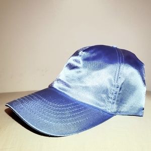 Forever 21 Blue Satin Baseball Cap